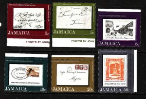 Jamaica-Sc#334-9-unused NH set-Stamp on Stamp-