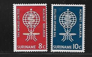 SURINAM   304-305 MNH  MALARIA SET
