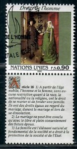 United Nations Geneva #210 Human Rights Article 16 used single w/ French label