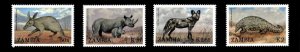 Zambia 1988 - Endangered Species of Africa - Set of 4v - Scott 452-55 - MNH