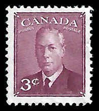 PCBstamps    Canada 286: 3c George VI, used, (1)