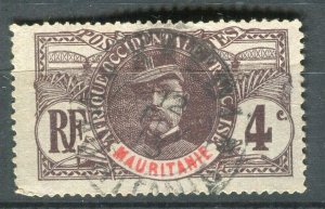 FRENCH COLONIES: MAURITANIE 1906 Faidherbe/Palms issue used 4c. fair Postmark