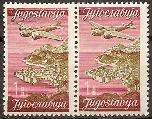 Yugoslavia C18,C24 MNH 1940 1d Airmail Views Se-tenant Pair