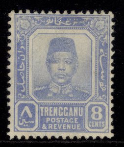 MALAYSIA - Trengganu GV SG8, 8c ultramarine, UNUSED. Cat £17. 