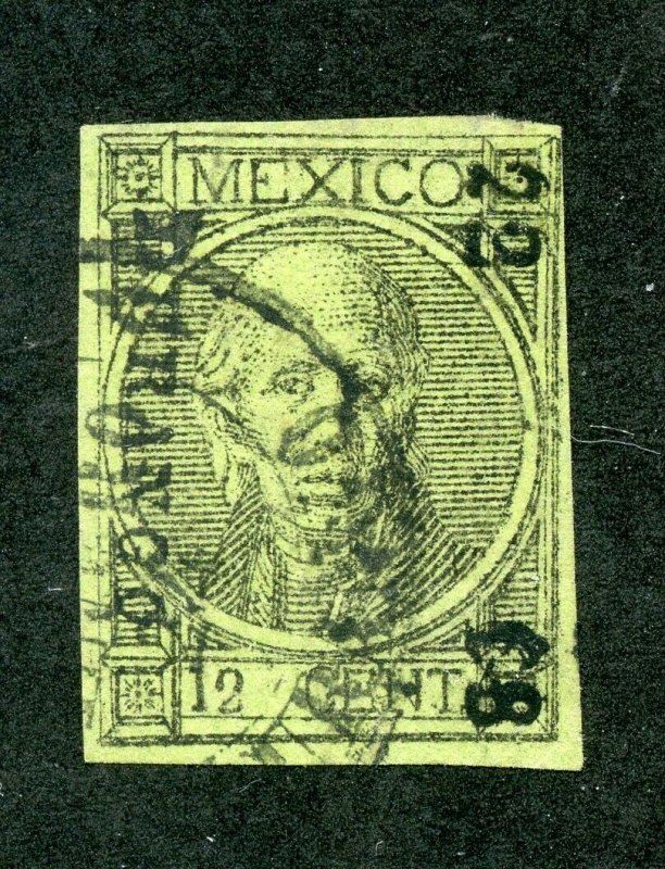 MEXICO HIDALGO SC# 47 FOLLANSBEE# 57 TYPE I IMPERF 22 68 DURANGO USED AS SHOWN