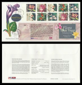 Malaysia 1997 Highland Flowers Booklet FDC SG#SB7