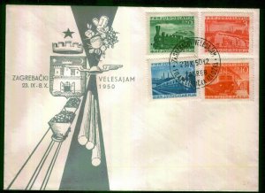 626 - Yugoslavia 1950 - Trains - Zagreb Fair Cover