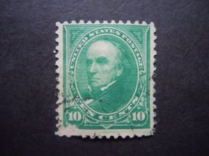 1894 #258 10c Webster  Perf 12 Used Light Cancel CV $20  Includes New Mount