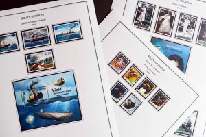 COLOR PRINTED SOUTH GEORGIA & S.S.I. 1963-2020 STAMP ALBUM PAGES (87 ill. pages)