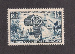 FRENCH WEST AFRICA SC# 64 F-VF OG 1955