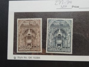 Vatican City Scott #273-74 Mint Never Hinged