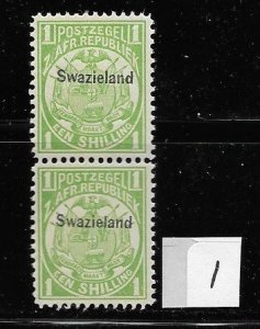 Swaziland 5 MNH in pair format, f-vf 2022 CV $42.00