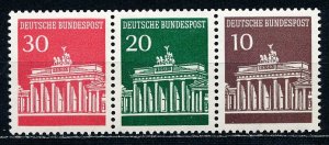 Germany #952a Strip of 3 from Booklet MNH