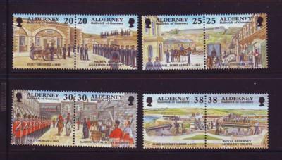 Alderney Sc 134-41 1999 Garrison stamp set mint NH