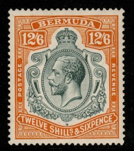 BERMUDA SG93 1932 12/6 GREY & ORANGE MTD MINT