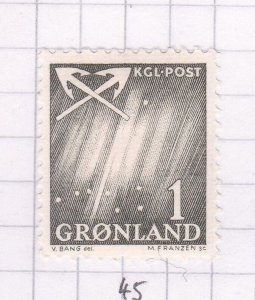 Greenland 1963 Northern Lights 1o Fine Used SG 48 VGC