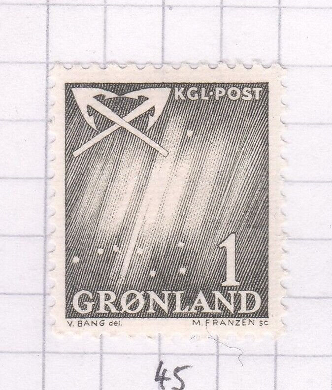Greenland 1963 Northern Lights 1o Fine Used SG 48 VGC
