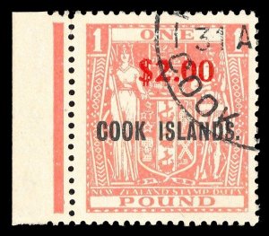 Cook Islands 1967 Decimal Currency $2 on £1 pink VFU. SG 219. Sc 192.