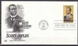 United States, Scott cat. 2044. Scott Joplin, Ragtime issue. First day cover. ^