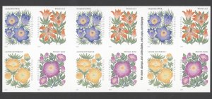 US Scott #5679b (5676-5679) Mountain Flora, Booklet Pane of 20 MNH - Genuine