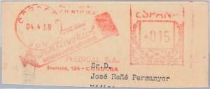 56741 - SPAIN - POSTAL HISTORY: Mechanical Postmark on CUT-OUT 1959 : Medical