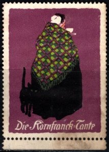 Vintage Germany Poster Stamp The Kornfranck Aunt Heinrich Franck Söhne