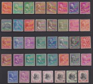 USA Sc#803-831 MH-MLH, 834-836 Used - Extra shades...