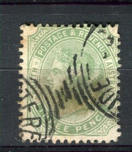 AUSTRALIA; SOUTH AUS. early 1890s classic QV issue fine used 3d. value