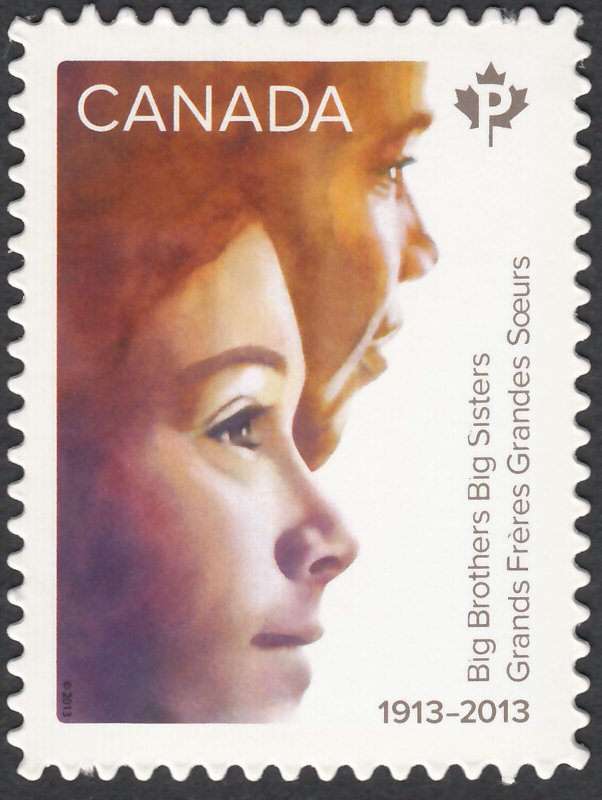 DIE CUT = BIG BROTHERS BIG SISTERS = booklet stamp MNH Canada 2013 2645i