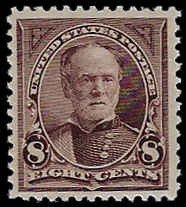 U.S. #257 Unused OG VLH; 8c Sherman (1894)