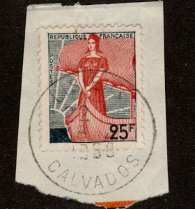 France  #927, Used, Postmark LISIEUX, CALVADOS, 18-2-1959