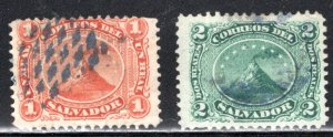 El Salvador #2-3   F/VF   Used   CV  $8.50    ....  5470002