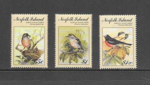 BIRDS - NORFOLK ISLAND #497-99   MNH