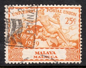 Malaya (Malacca) - Scott #20 - Used - A few short perfs - SCV $8.50