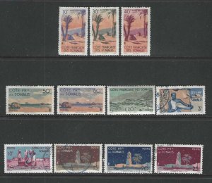 Somali Coast 248-251,253,255,258.263-266 Mint/Used  SCV $10.20