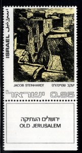 ISRAEL Scott 482 MNH** Old Jerusalem by Jacob Steinhardt with tab