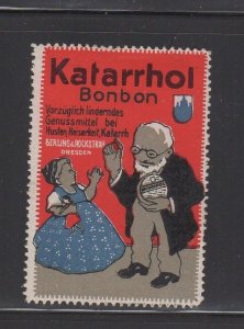 German Advertising Stamp - Katarrhol Brand Throat Lozenges - MH OG