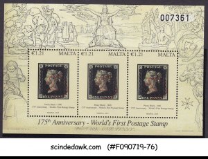 MALTA - 2015 175th ANNIV. OF WORLD'S FIRST POSTAGE STAMP MIN/SHT MNH