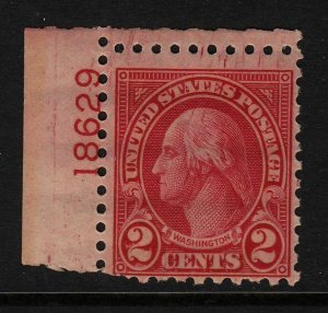 1924 Sc 583 MNH plate number single  Hebert CV $20