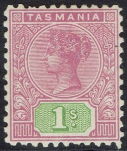 TASMANIA 1906 QV TABLET 1/- WMK CROWN/A PERF 11