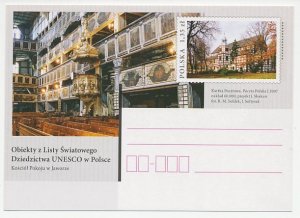 Postal stationery Poland 2007 Church of Peace Jaworze - UNESCO