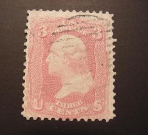 SCOTT #64   USED   1860's   PINK     CV  $1000.00