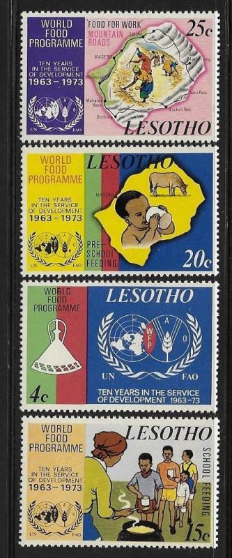 Lesotho 1973 World Food Program 10th anniversary Map FAO MNH A31