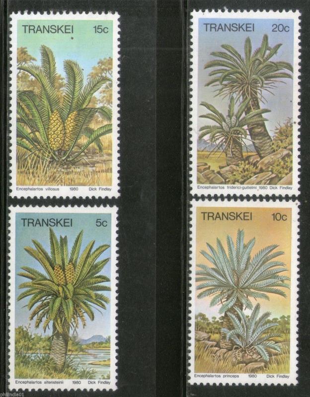 Transkei 1980 Cycads Flower Trees Plants Flora Sc 75-78 MNH # 4313