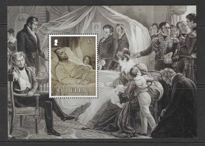 ST.HELENA 2021 DEATH OF NAPOLEON  M/S MNH