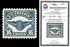 Scott C5 1923 16c Emblem Airmail Issue Mint Graded XF-Sup 95 LH with PSE CERT!