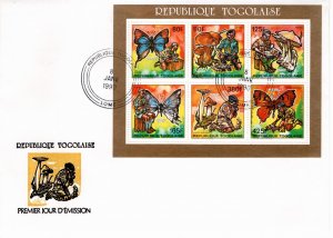 Togo 1990 Sc 1553-8 compound sheetlet FDC