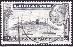 GIBRALTAR 1932 KGV 2d Pale Grey SG112 Used