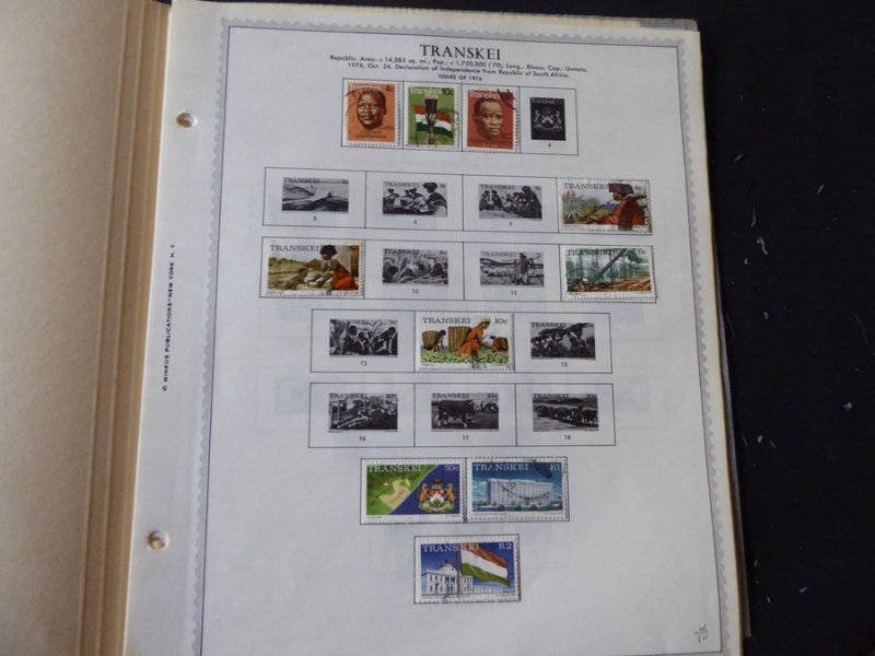 Transkei 1976-1985 Stamp Collection on Album Pages​