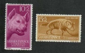 Spanish Sahara; Scott B43-B44; 1957; Unused;  NH; Complete Set